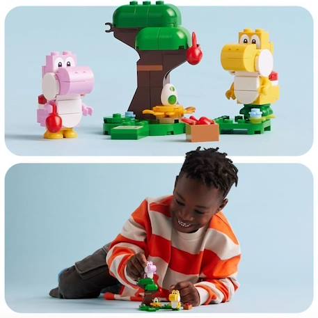 LEGO® 71428 Super Mario Ensemble d'Extension Forêt de Yoshi, Jouet pour Enfants avec 2 Figurines Yoshi VERT 5 - vertbaudet enfant 