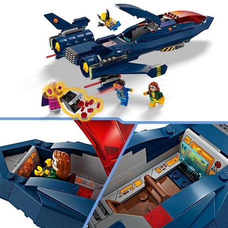 LEGO® 76281 Marvel Le X-Jet des X-Men, Jouet d'Avion, Chasseur avec Minifigurines de Super-Héros : Wolverine BLEU 3 - vertbaudet enfant 