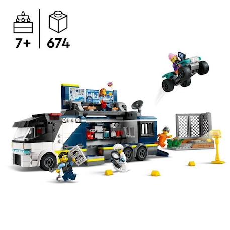 LEGO® 60418 City Le Laboratoire de Police Scientifique Mobile, Jouet de Quad, Cadeau Enfants Dès 7 Ans, et Minifigurines BLEU 2 - vertbaudet enfant 