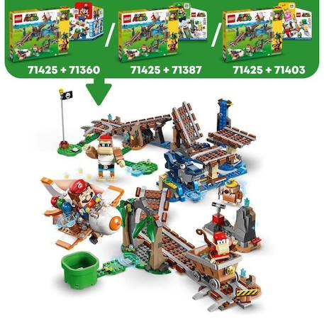 LEGO® Super Mario 71425 Ensemble d'Extension Course de Chariot de Mine de Diddy Kong, à Combiner avec Pack de Démarrage VERT 3 - vertbaudet enfant 