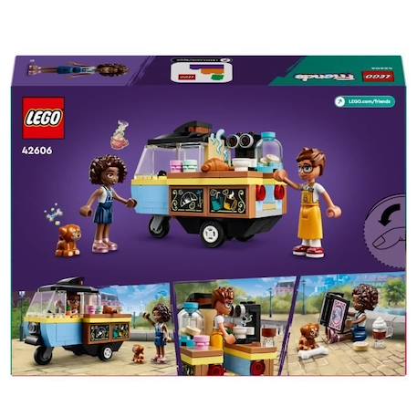 LEGO® 42606 Friends Le Chariot de Pâtisseries Mobile, Jouet Éducatif avec Figurines Aliya, Jules et le Chien Aira ROSE 6 - vertbaudet enfant 