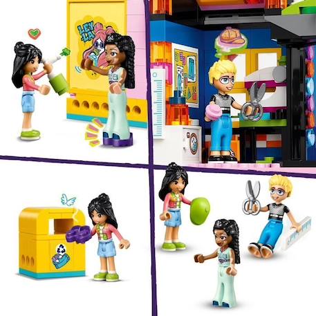 LEGO® 42614 Friends La Boutique de Vêtements Vintage, Modèle avec les Mini-Poupées Olly, Liann et Jordin et une Figurine de Chat BLEU 4 - vertbaudet enfant 