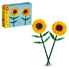 Jouet-Jeux d'imagination-LEGO® 40524 Creator Tournesols, Kit de Construction de Fleurs Artificielles, Chambre d'Enfant ou Décoration de Maison