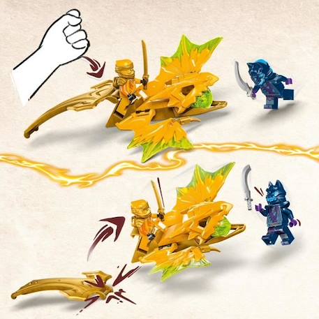LEGO® 71803 NINJAGO L’Attaque du Dragon Rebelle d’Arin, Jouet Ninja de Dragon et Figurines incluant Arin avec Mini-Katana JAUNE 3 - vertbaudet enfant 