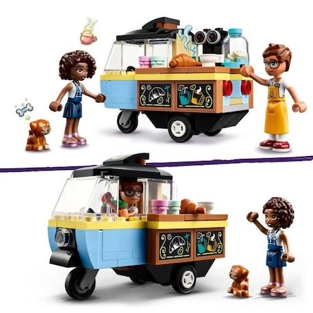 LEGO® 42606 Friends Le Chariot de Pâtisseries Mobile, Jouet Éducatif avec Figurines Aliya, Jules et le Chien Aira ROSE 3 - vertbaudet enfant 