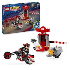 -LEGO® 76995 Sonic Le Hedgehog L’Évasion de Shadow, Jouet de Moto, Figurines de Personnages Sonic du Jeu Vidéo