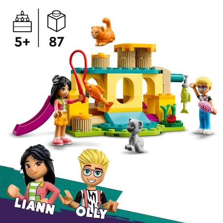 LEGO® 42612 Friends Les Aventures des Chats au Parc, Jouets avec Animaux et Figurines, dont Olly, Liann et 2 Figurines de Chat BLEU 2 - vertbaudet enfant 