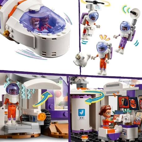 LEGO® 42605 Friends La Station Spatiale Martienne et la Fusée, Jouet sur l'Espace avec Navette et 4 Figurines d'Astronautes BLANC 4 - vertbaudet enfant 