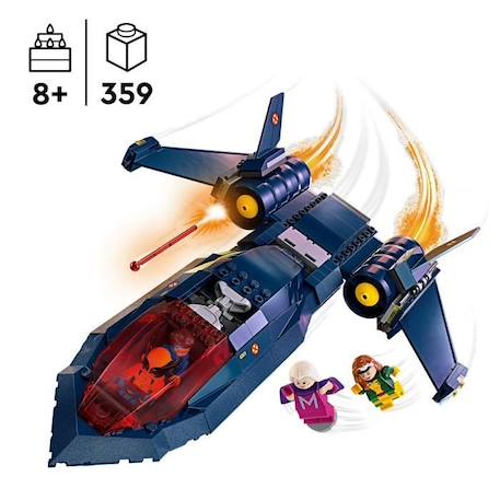 LEGO® 76281 Marvel Le X-Jet des X-Men, Jouet d'Avion, Chasseur avec Minifigurines de Super-Héros : Wolverine BLEU 2 - vertbaudet enfant 