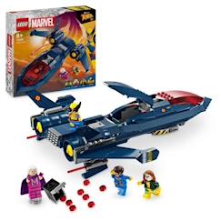 Jouet-LEGO® 76281 Marvel Le X-Jet des X-Men, Jouet d'Avion, Chasseur avec Minifigurines de Super-Héros : Wolverine