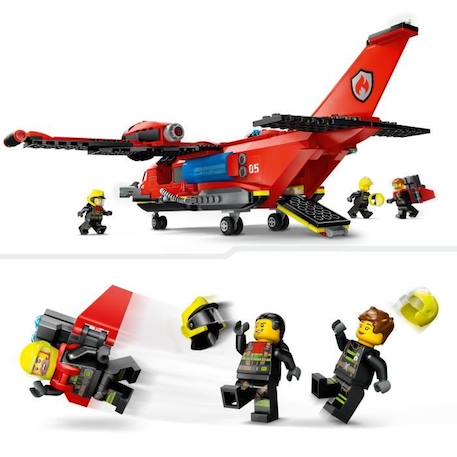 LEGO® 60413 City L’Avion de Sauvetage des Pompiers, Jouet avec 3 Minifigurines de Pilote, Pompière ROUGE 4 - vertbaudet enfant 