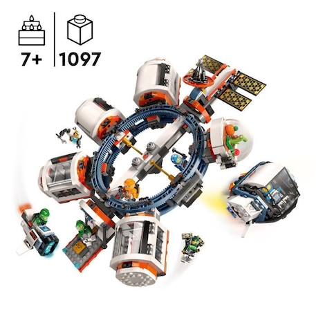 LEGO® 60433 City La Station Spatiale Modulaire, Jouet avec Navette, Exploration de l'Espace, avec 6 Minifigurines BLANC 2 - vertbaudet enfant 