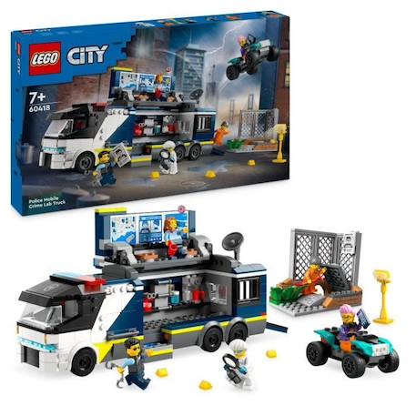LEGO® 60418 City Le Laboratoire de Police Scientifique Mobile, Jouet de Quad, Cadeau Enfants Dès 7 Ans, et Minifigurines BLEU 1 - vertbaudet enfant 