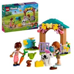 -LEGO® 42607 Friends L’Étable du Veau d’Autumn, Jouet de Ferme avec Animaux pour Enfants, 2 Figurines, Figurine de Lapin