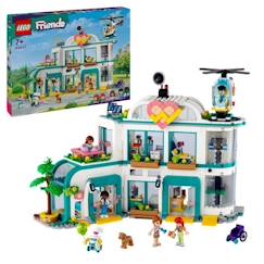 Jouet-Jeux d'imagination-LEGO® 42621 Friends L’Hôpital de Heartlake City, Jouet avec Hélicoptère et Figurines incluant Autumn et un Chien