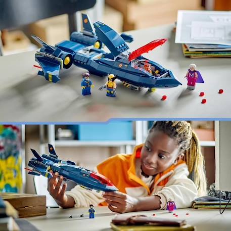 LEGO® 76281 Marvel Le X-Jet des X-Men, Jouet d'Avion, Chasseur avec Minifigurines de Super-Héros : Wolverine BLEU 5 - vertbaudet enfant 