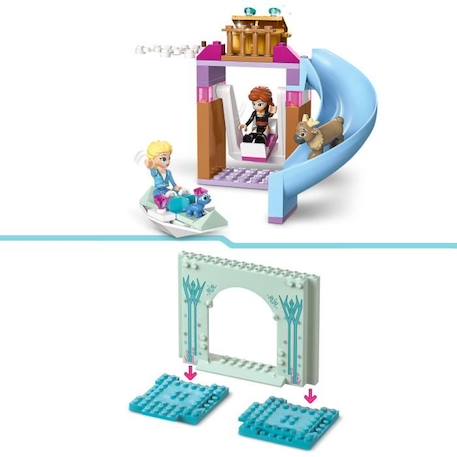 LEGO® 43238 Disney Princess Le Château de Glace d’Elsa, Jouet de Princesse La Reine des Neiges, 2 Figurines Animales BLEU 3 - vertbaudet enfant 