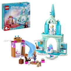 Jouet-Jeux d'imagination-LEGO® 43238 Disney Princess Le Château de Glace d’Elsa, Jouet de Princesse La Reine des Neiges, 2 Figurines Animales