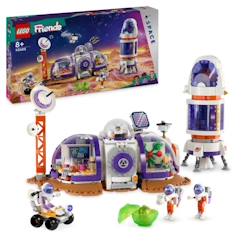 Jouet-LEGO® 42605 Friends La Station Spatiale Martienne et la Fusée, Jouet sur l'Espace avec Navette et 4 Figurines d'Astronautes