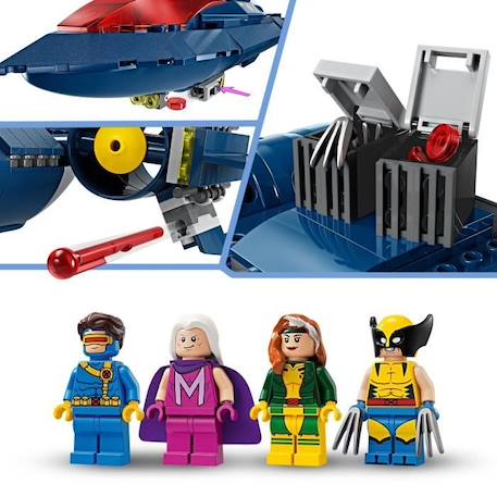 LEGO® 76281 Marvel Le X-Jet des X-Men, Jouet d'Avion, Chasseur avec Minifigurines de Super-Héros : Wolverine BLEU 4 - vertbaudet enfant 