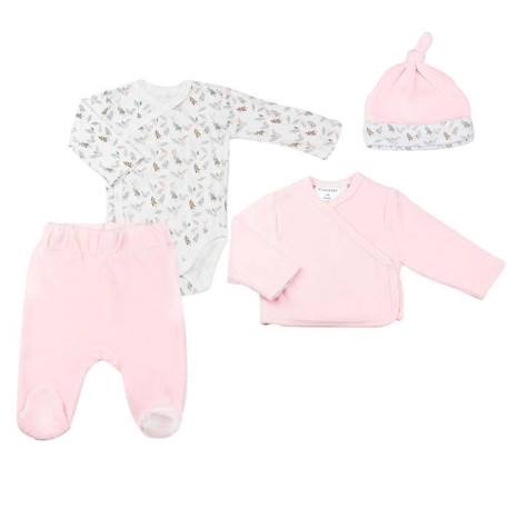 Bébé-Ensemble-Trousseau Naissance Trois Kilos Sept - Rose  0 Mois