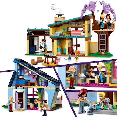 LEGO® 42620 Friends Les Maisons Familiales d’Olly et de Paisley, Jouet de Poupée avec Figurines et Accessoires BLEU 3 - vertbaudet enfant 