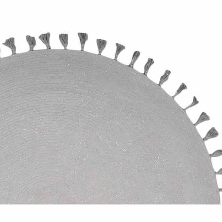 Tapis enfant coton rond gris argent Joséphine Gris - 140 cm - Nattiot GRIS 3 - vertbaudet enfant 