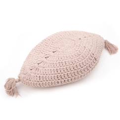 -Coussin crochet PLUME ROSE NUDE - Nattiot