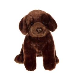 Jouet-Premier âge-Gipsy Toys - Chiens Réalistes Assis - Labrador - 25 cm - Chocolat