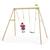 Portique forest tp toys 2 balancoires / kit d'ancrage h.200 cm MARRON 3 - vertbaudet enfant 