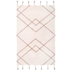 Linge de maison et décoration-Tapis enfant Viktor tissé main coton naturel / ambre 100x150 - Nattiot