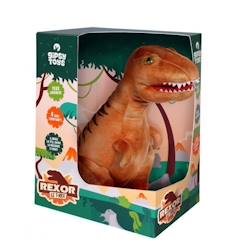 Jouet-Premier âge-Peluche T-Rex à fonction - Gipsy Toys - Rexor - 38 cm - Marron