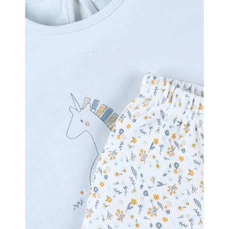 Pyjama 2 pièces licorne en jersey BLANC 3 - vertbaudet enfant 
