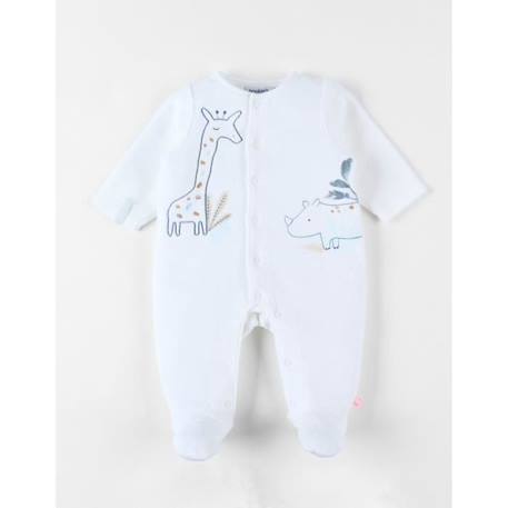 Bébé-Pyjama 1 pièce imprimé savane en velours