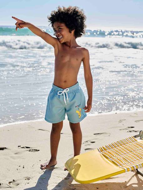 Short de bain microfibre garçon Pokemon vert sauge 6 - vertbaudet enfant 