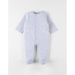 -Pyjama naissance 1 pièce éléphant en jersey chiné