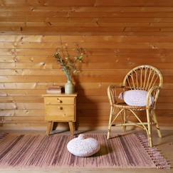 Linge de maison et décoration-Décoration-Tapis Coton Loomy par Nattiot - Rose - 100 x 150 cm