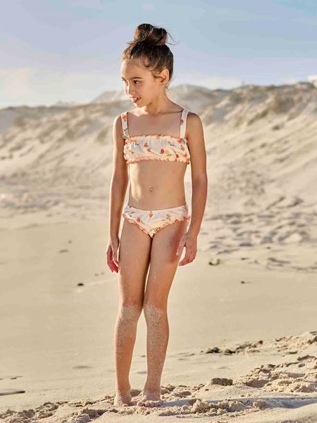 Maillot de bain 2 pièces pêches fille  - vertbaudet enfant