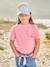Tee-shirt fille motif poitrine manches courtes rose bonbon 1 - vertbaudet enfant 