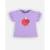 T-shirt manches courtes imprimé pomme VIOLET 1 - vertbaudet enfant 