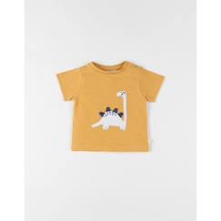 -T-shirt dino à courtes courtes ocre