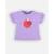T-shirt manches courtes imprimé pomme VIOLET 4 - vertbaudet enfant 