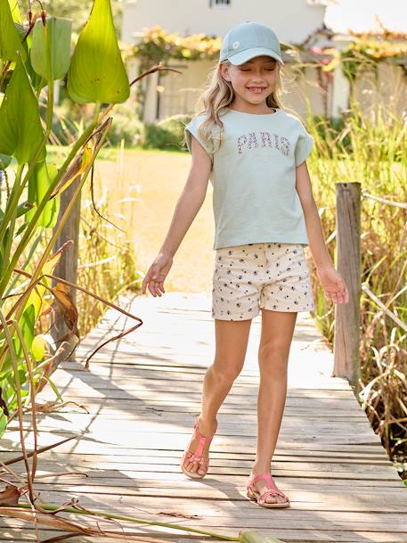 Short à fleurs fille  - vertbaudet enfant