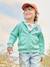 Sweat garçon zippé à capuche motif poitrine blanc chiné+ocre+rouge+turquoise 10 - vertbaudet enfant 
