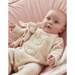 Pyjama 1 pièce lapin en velours  - vertbaudet enfant