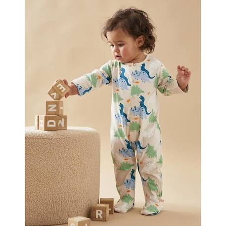 Pyjama 1 pièce imprimé dino en jersey BLEU 1 - vertbaudet enfant 