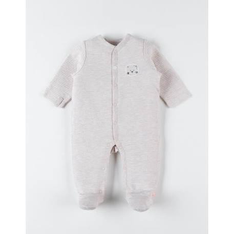 Pyjama 1 pièce en jersey gaufré BEIGE 1 - vertbaudet enfant 