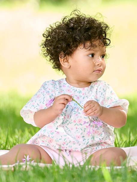 Blouse bébé motif fleurs  - vertbaudet enfant