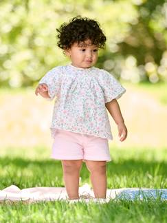 -Short bébé avec sa ceinture fleurie