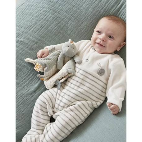 Bébé-Pyjama 1 pièce rayé en velours